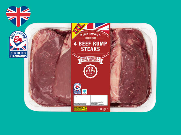Birchwood 4 British Beef 28-Day Matured Rump Steaks