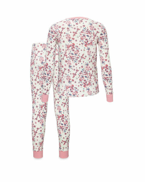 Children's Off White Floral Pyjamas