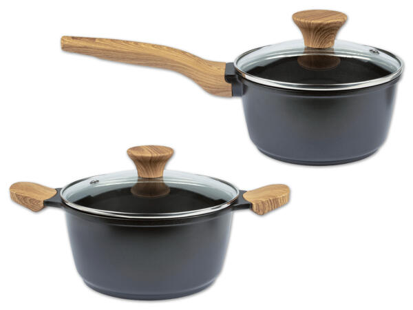 Aluguss-Topf, ⌀ 20 cm/ Stielkasserolle, ⌀ 16 cm