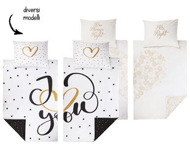 MY LIVING STYLE BIANCHERIA DA LETTO "PARTNER", 4 PEZZI