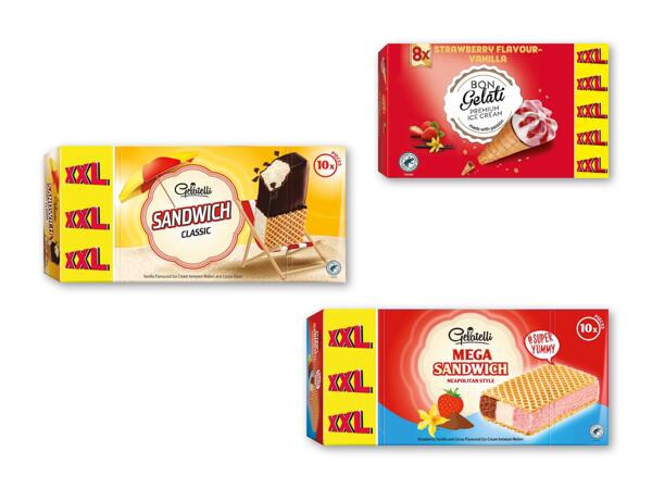 Vaffel- eller sandwich-is