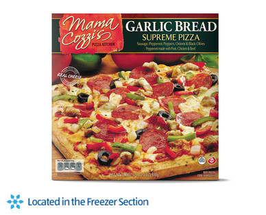 Mama Cozzi's Pizza Kitchen Garlic Bread Supreme or Pepperoni Pizza