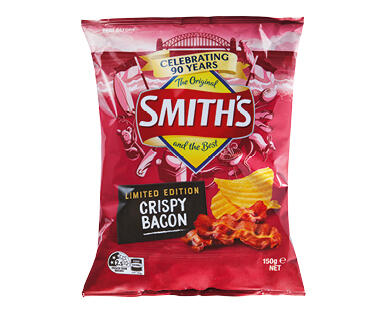 Smith's Crinkle Cut Chips Crispy Bacon 150g