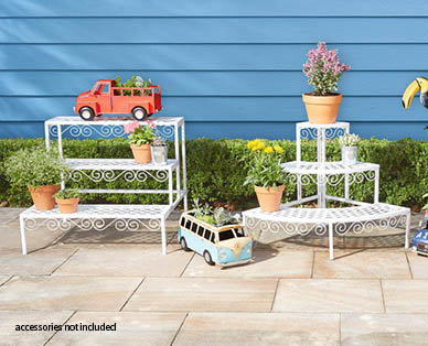 Decorative Flower Steps - Corner Style