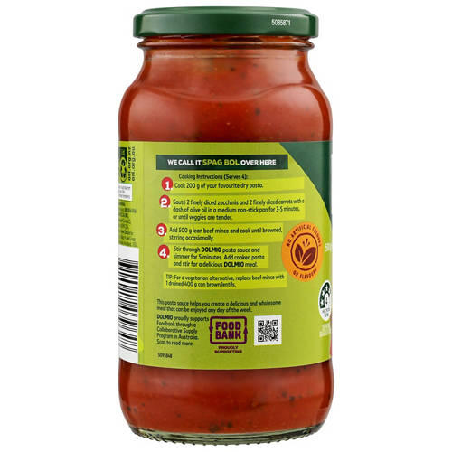 Red Wine & Italian Herb Pasta Sauce 500g