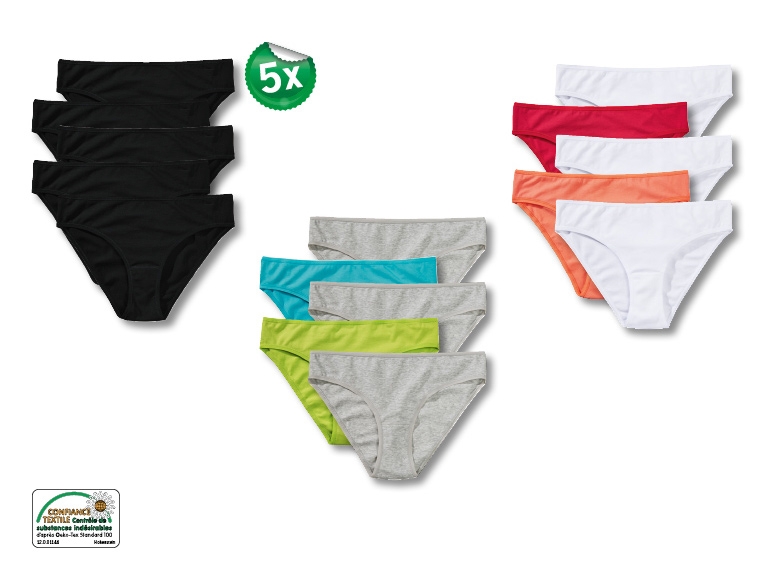 Slips taille basse, lot de 5