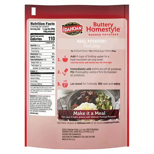 Buttery Homestyle Instant Mashed Potatoes, 8 oz