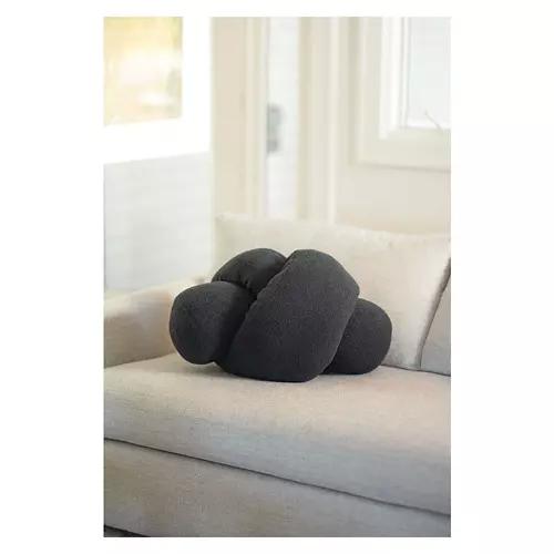 9" x 82" Giant Knot Pillow, Charcoal