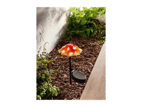 Orange Solar Toadstool Garden Stake Light