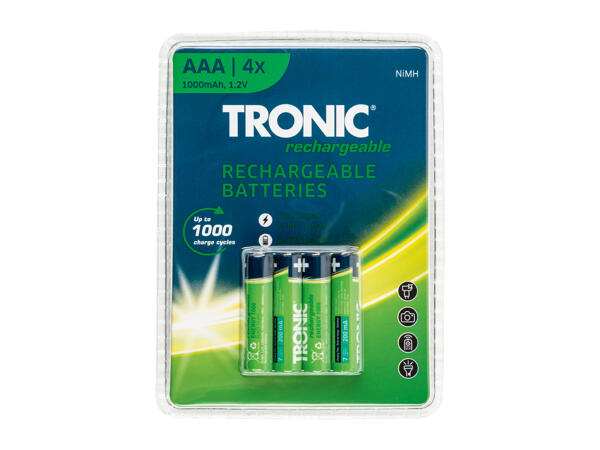 Tronic Rechargeable Batteries- 4 Pack