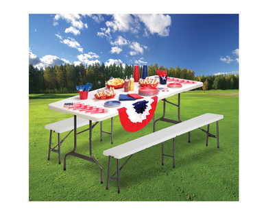 Easy Home 6' Folding Table With Wheels