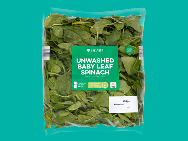 Oaklands Unwashed Baby Leaf Spinach