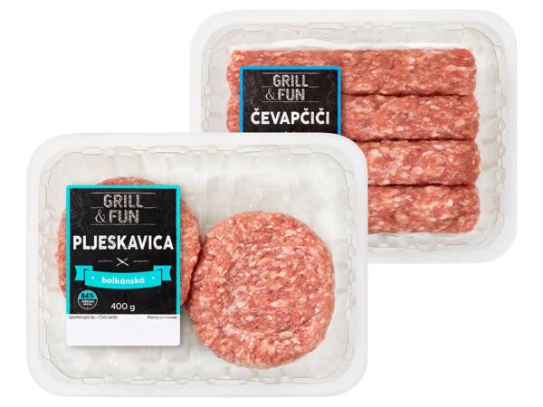 ČEVAPČIČI / ČEVAPČIČI S GOUDOU / PLJESKAVICA