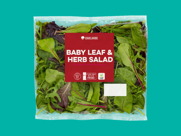 Oaklands Baby Leaf & Herb Bagged Salad