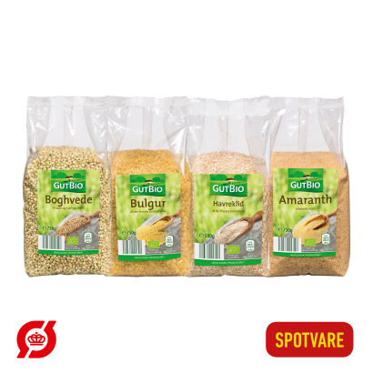 Økologisk boghvede, bulgur, havreklid eller amaranth