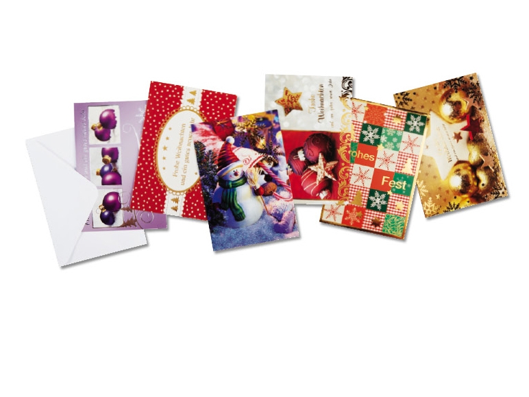 Carte de Noël, lot de 6 ***Cet article est disponible uniquement en Suisse alémanique***
