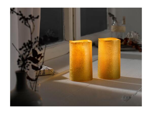 Livarno Home Golden LED Real Wax Candles - 2 Pack