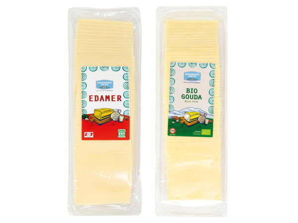 Gmundner Milch Bio-Gouda oder Edamer in Scheiben