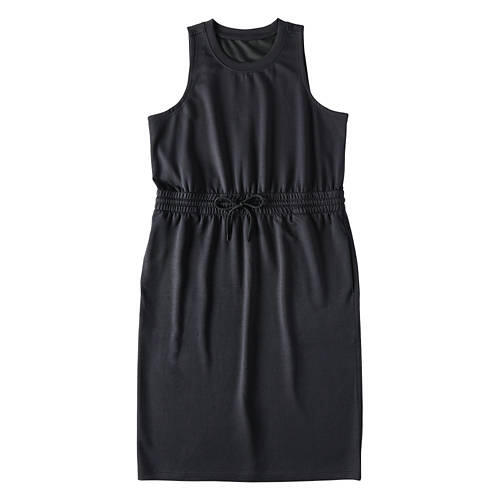 Ladies Sleeveless Soft Midi Dress - Black, L