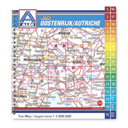 Livre de carte routière à reliure à spirales