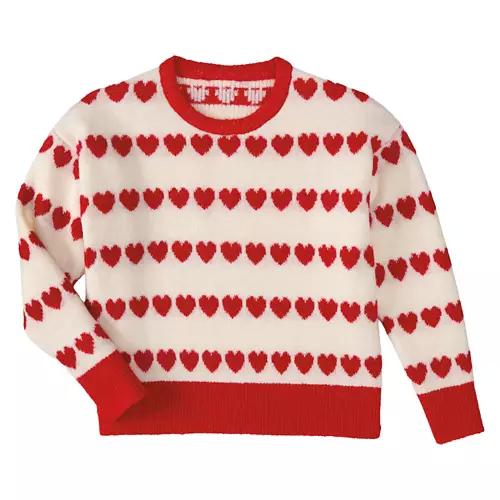 Children's Valentine's Day Sweater - White, M
