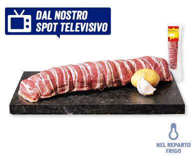 Filetto di maiale avvolto nella pancetta