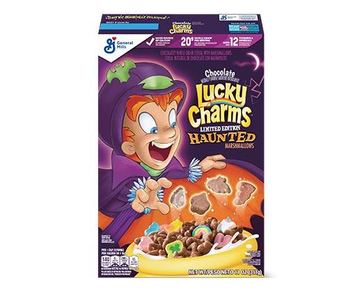 General Mills 
 Lucky Charms Halloween or Reese's Peanut Butter Bats