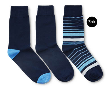 Mens Cotton Rich Socks - Dress Crew 3pk