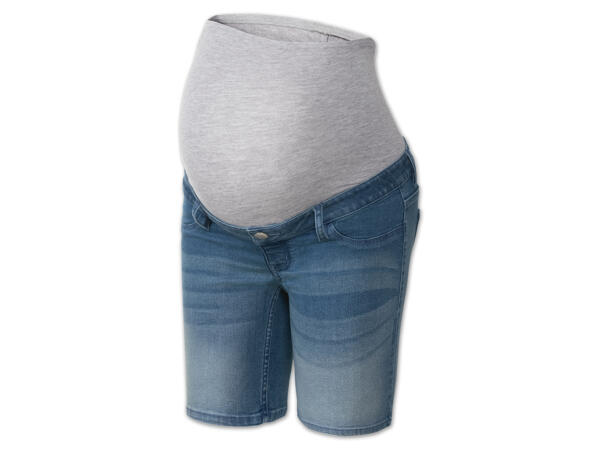 Damen Umstands-Jeansshorts