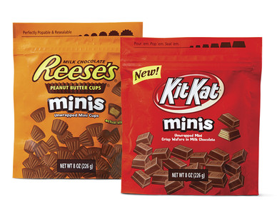 Hershey's Reese's Peanut Butter Cup or Kit Kat Minis