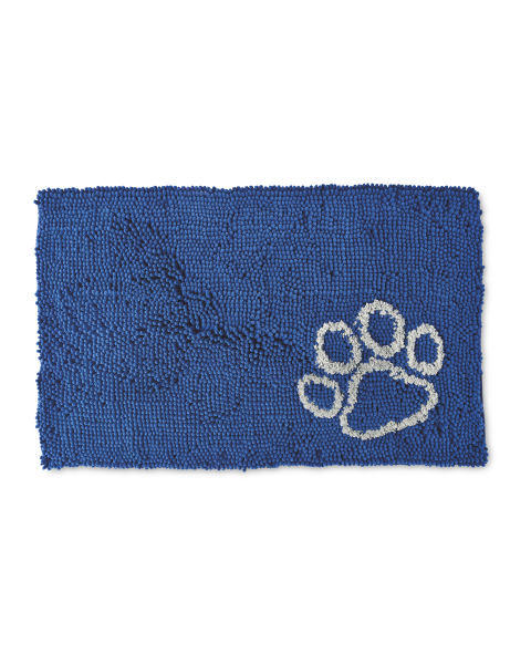 Blue Paw Print Dirty Pet Doormat
