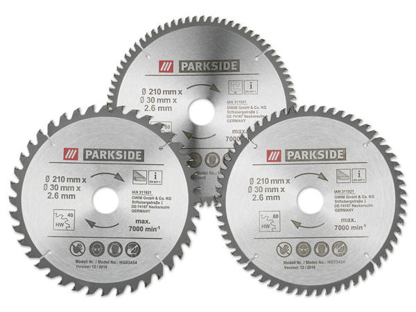 PARKSIDE(R) Sägeblatt-Set, 3-teilig
