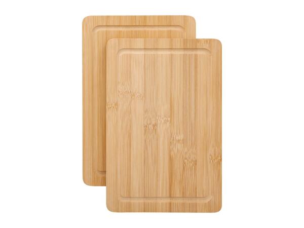 Silvercrest Bamboo Chopping Board Set - 2 Pieces