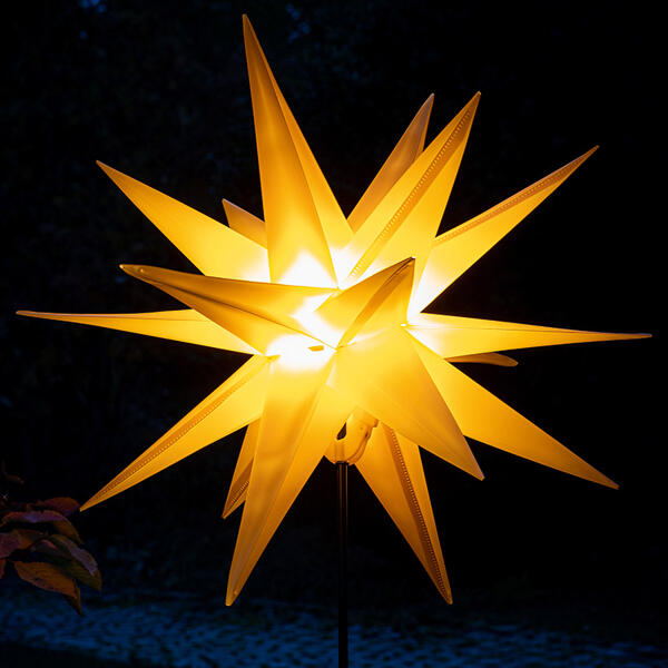 3D-LED-Leuchtstern mit Erdspieß