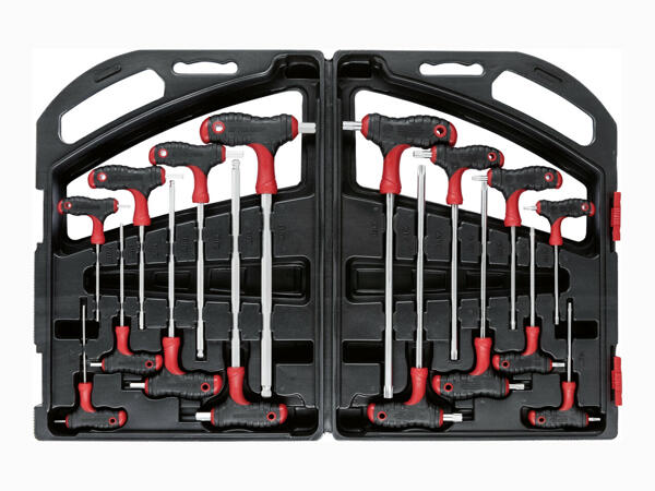 Parkside T-Handle Ball Headed Hex & Star Key Set