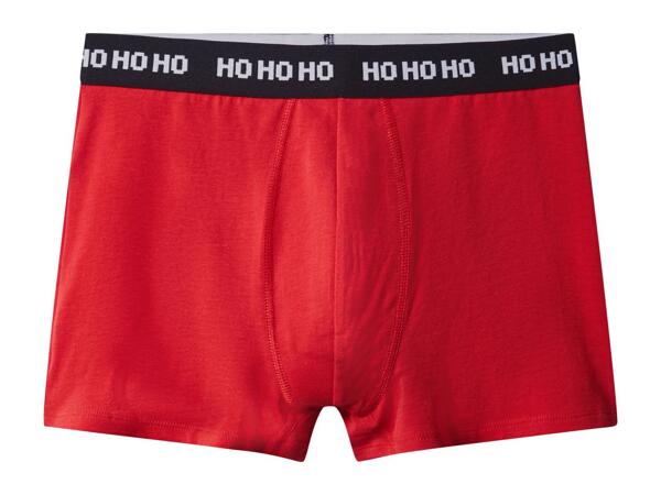 Esmara Men Men's Black & Red Christmas Boxers - 3 Pack