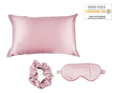 Silk Pillowcase, Eye Mask and Scrunchie Set