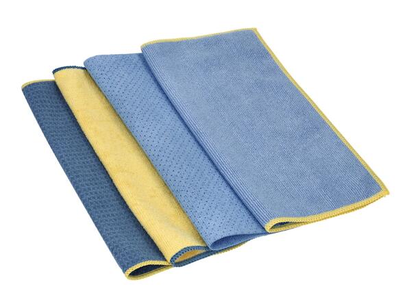 W5 Bathroom Microfibre Cloths - 4 Pack