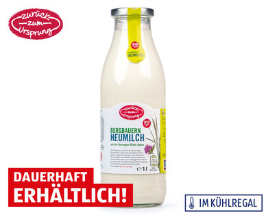 ZURÜCK ZUM URSPRUNG Österr. Bio-Heumilch in der Glasflasche
