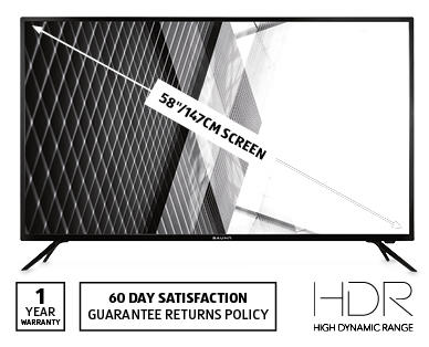 58" Ultra HD TV with HDR