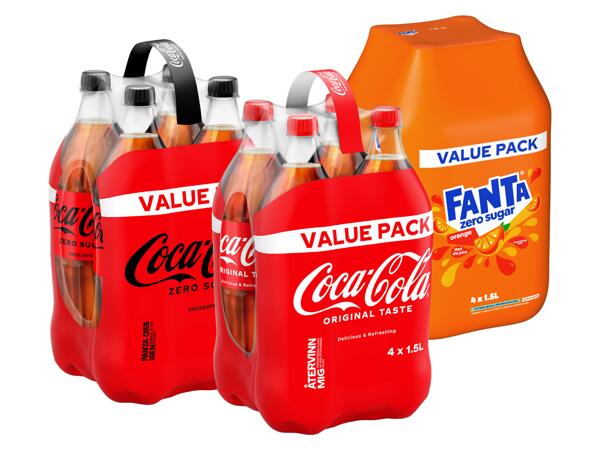 Coca Cola/Fanta läsk 4-pack
