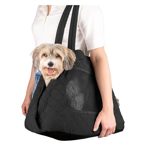 Quilted Pet Carrier, Black