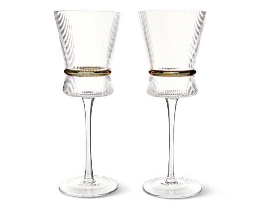 Crofton 2 Pack Ribbed Glassware