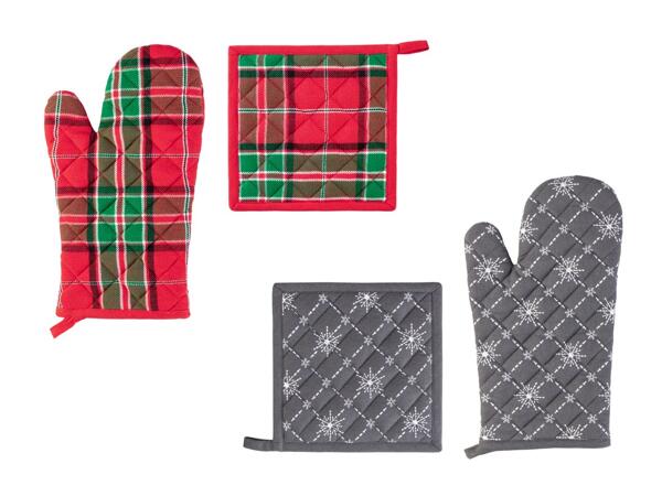 Set de gant de four et manique, 2 pièces