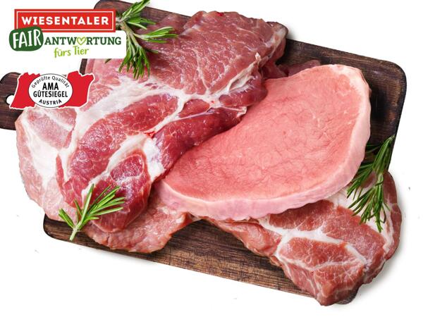 Frische Tierwohl Karree- oder Schopfsteaks