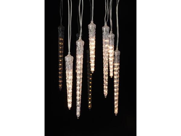 Světelný LED řetěz s rampouchy, 148 LED