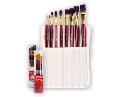 Künstler-/Fächerpinsel-Set, 10-teilig