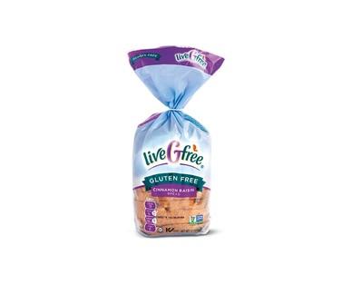 liveGfree Cinnamon Raisin or Seeds & Grains Gluten Free Bread
