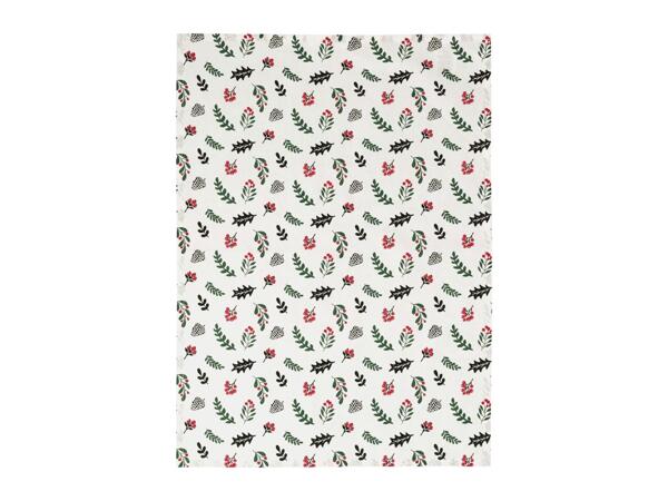 Livarno Home Christmas Tea Towels With Fir Trees Pattern - Pack of 2