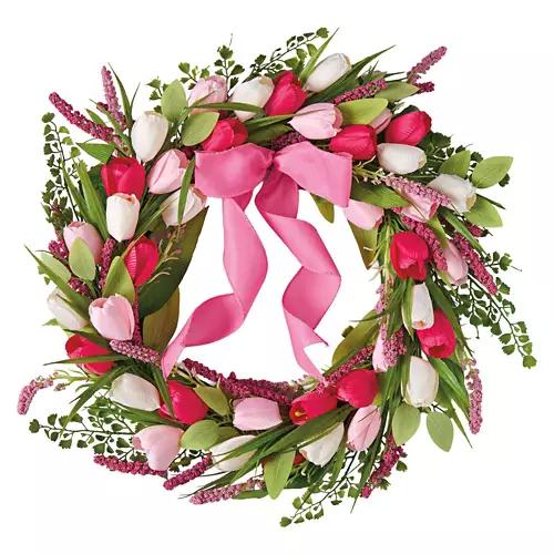Floral Wreath - Pink Tulips